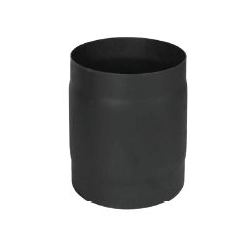 Złączka Ø 130 kominowa nyplowa stalowa - czarna 2 mm